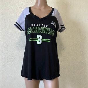 Seattle Seahawks Women’s Black and White Jersey Top